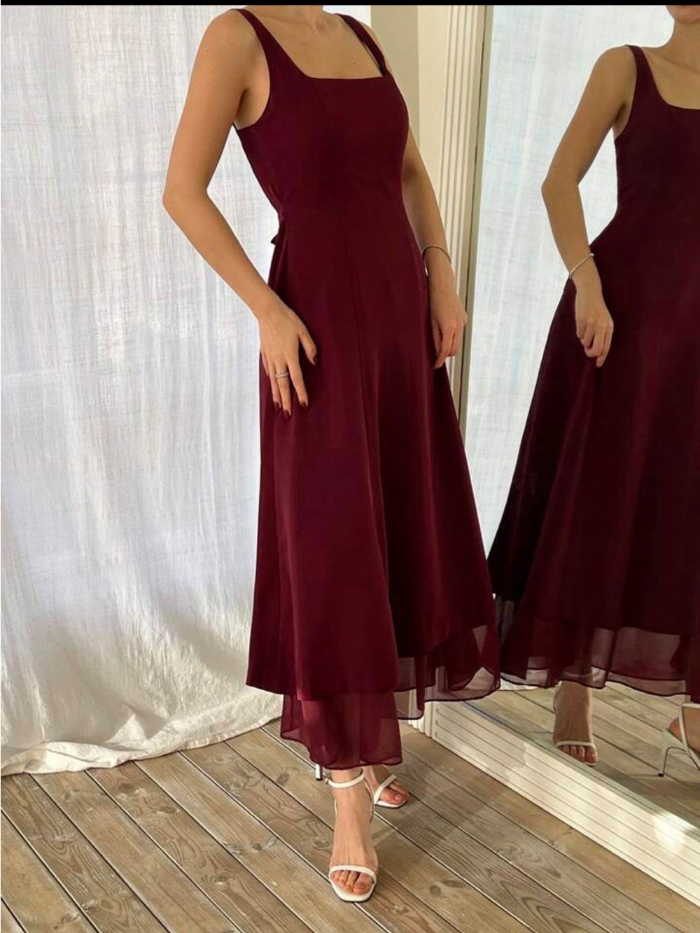 DAZY Chiffon Asymmetrical Hem Formal Dress